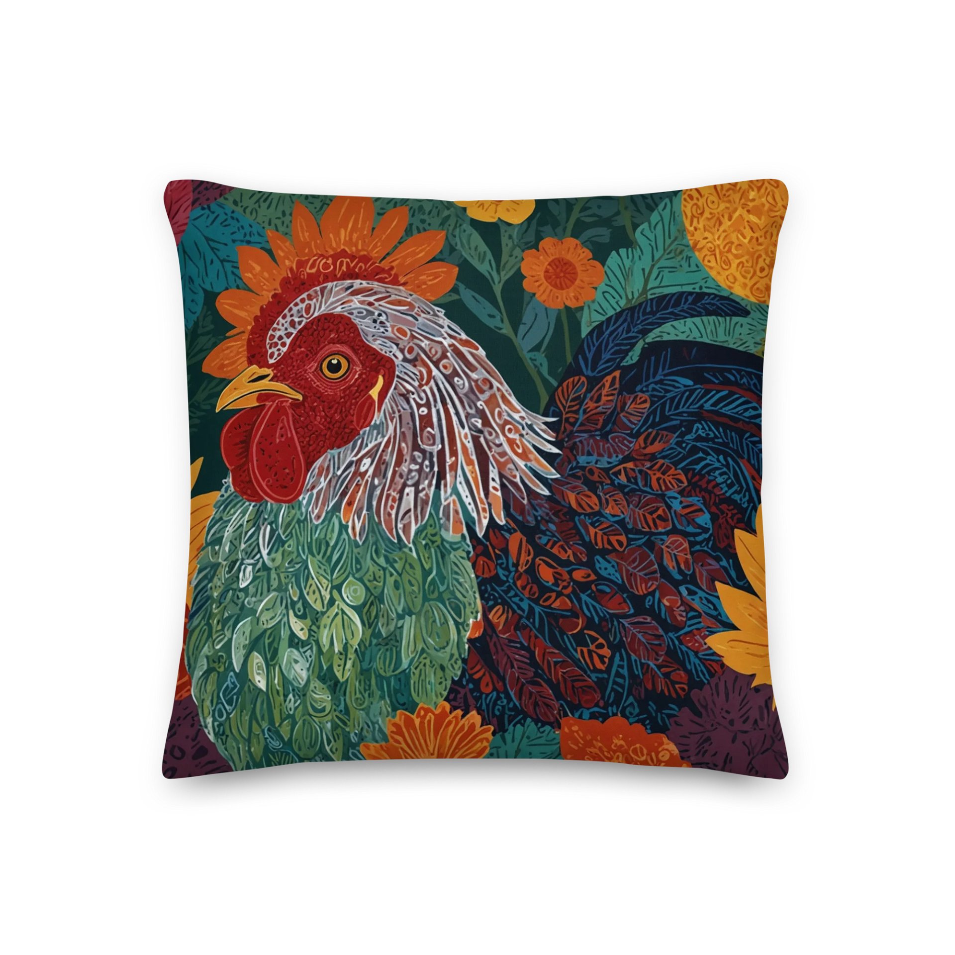 Vibrant Rooster All-Over Print Pillow product image (1)