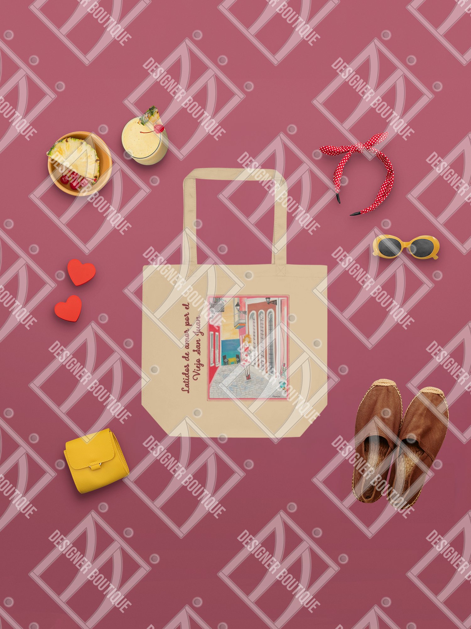 NN Designer Boutique x Camila Arraiza: Bolso de Mano (Pelirroja) – Latidos de Amor por el Viejo San Jua product image (2)