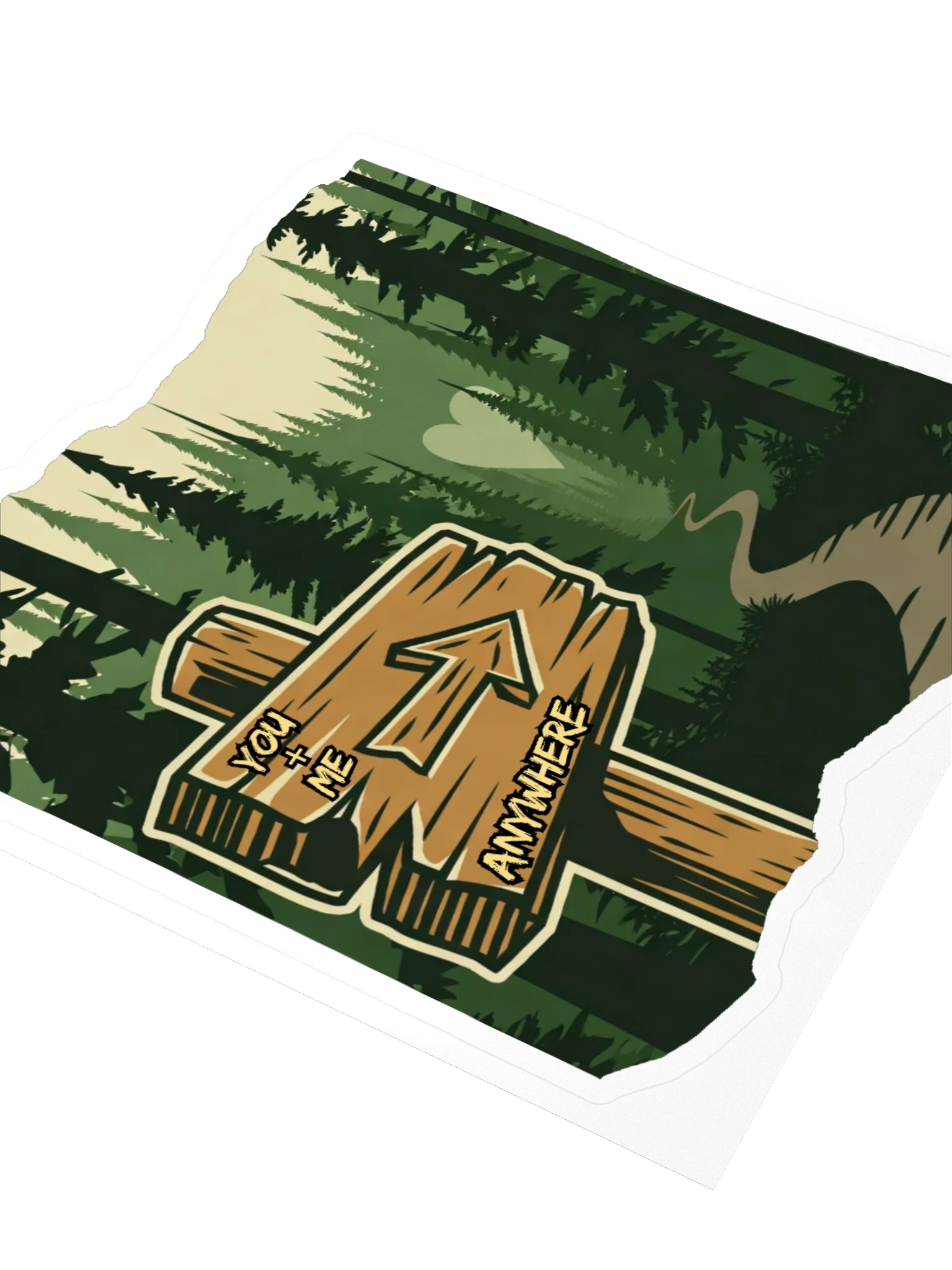 You + Me Anywhere – Northwoods Trail Sign Sticker product image (3)