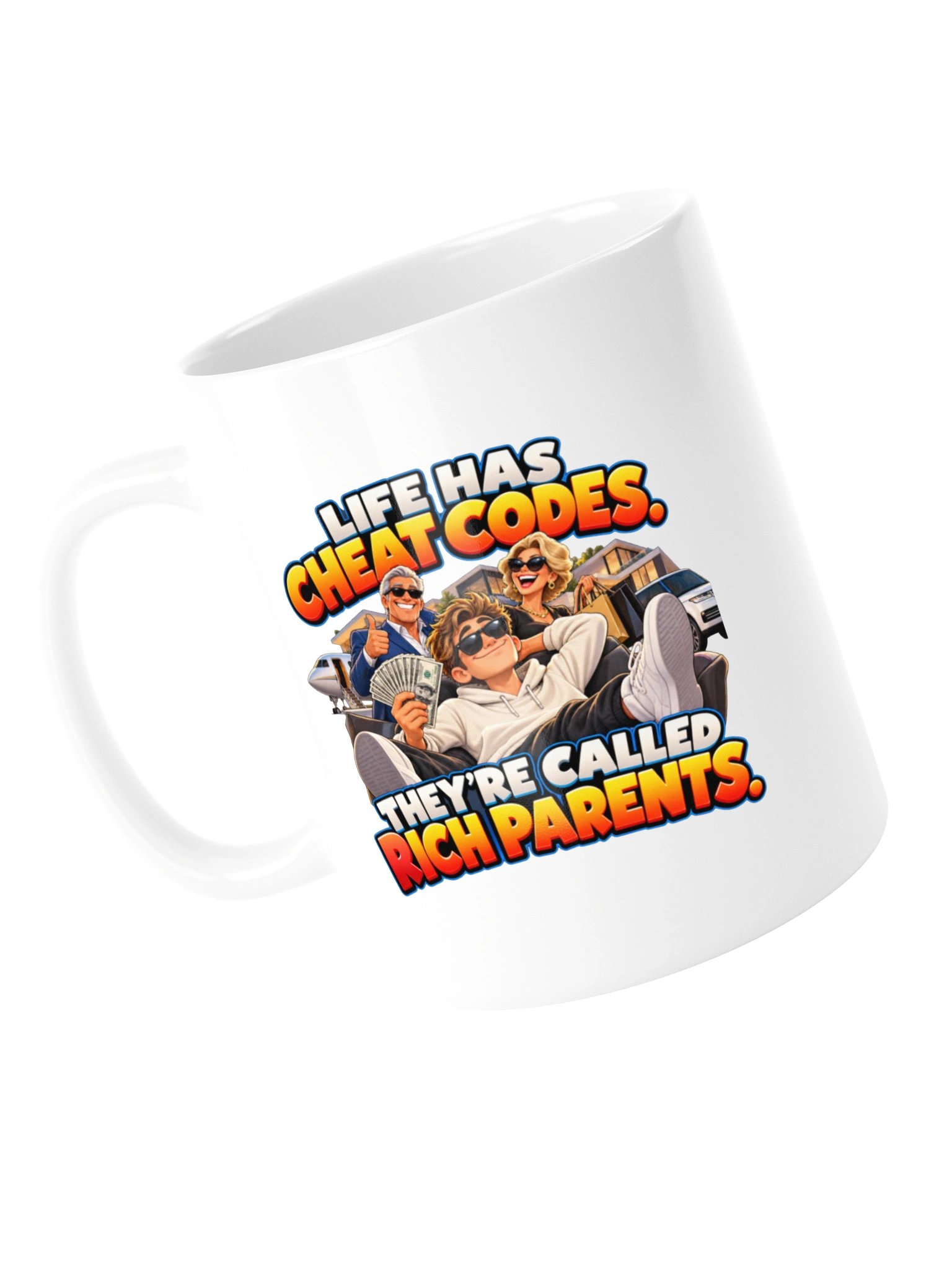 LIFE HAS CHEAT CODES. THEY’RE CALLED RICH PARENTS. MUG product image (15)
