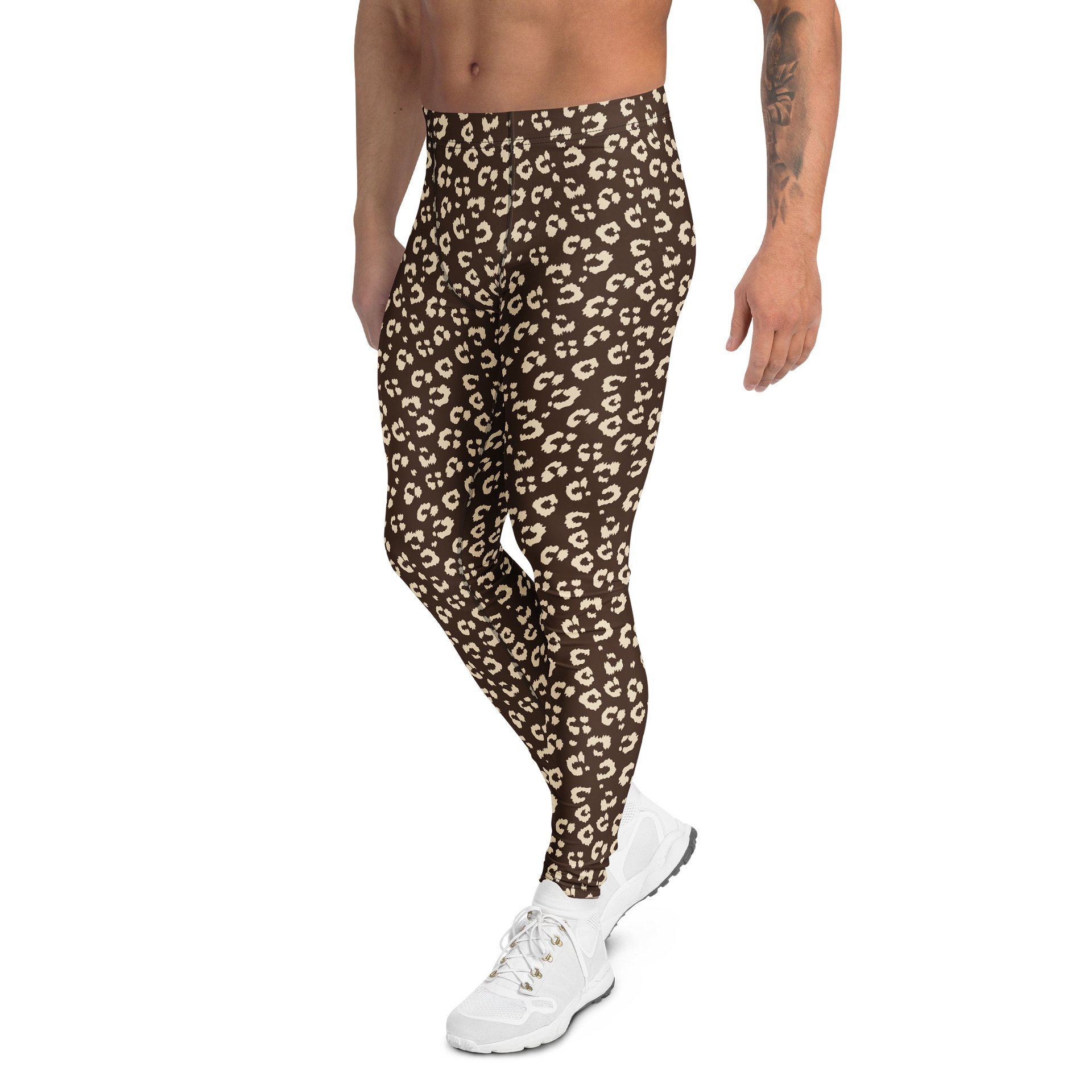 Trendy Leopard Print Athletic Men's Leggings product image (4)