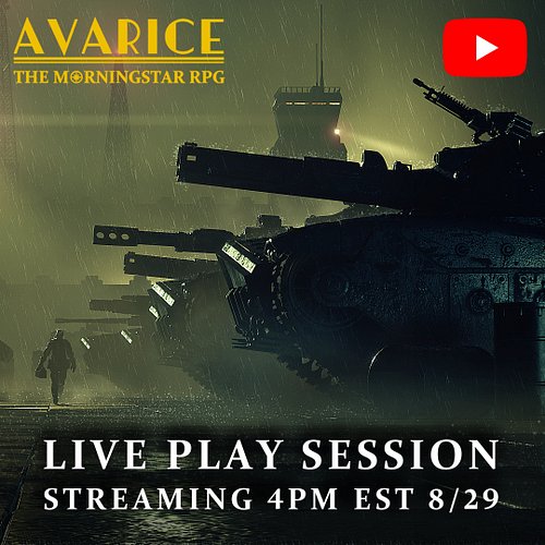 Avarice RPG Community Play Session | TODAY 4PM EST

STREAM LINK IN BIO

Be sure to tune in today to our Youtube channel as we...