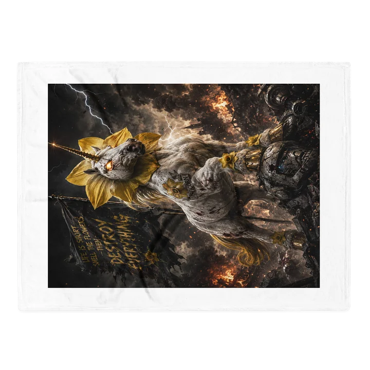 Dafficorn "Smell the Flowers" Throw Blanket product image (2)
