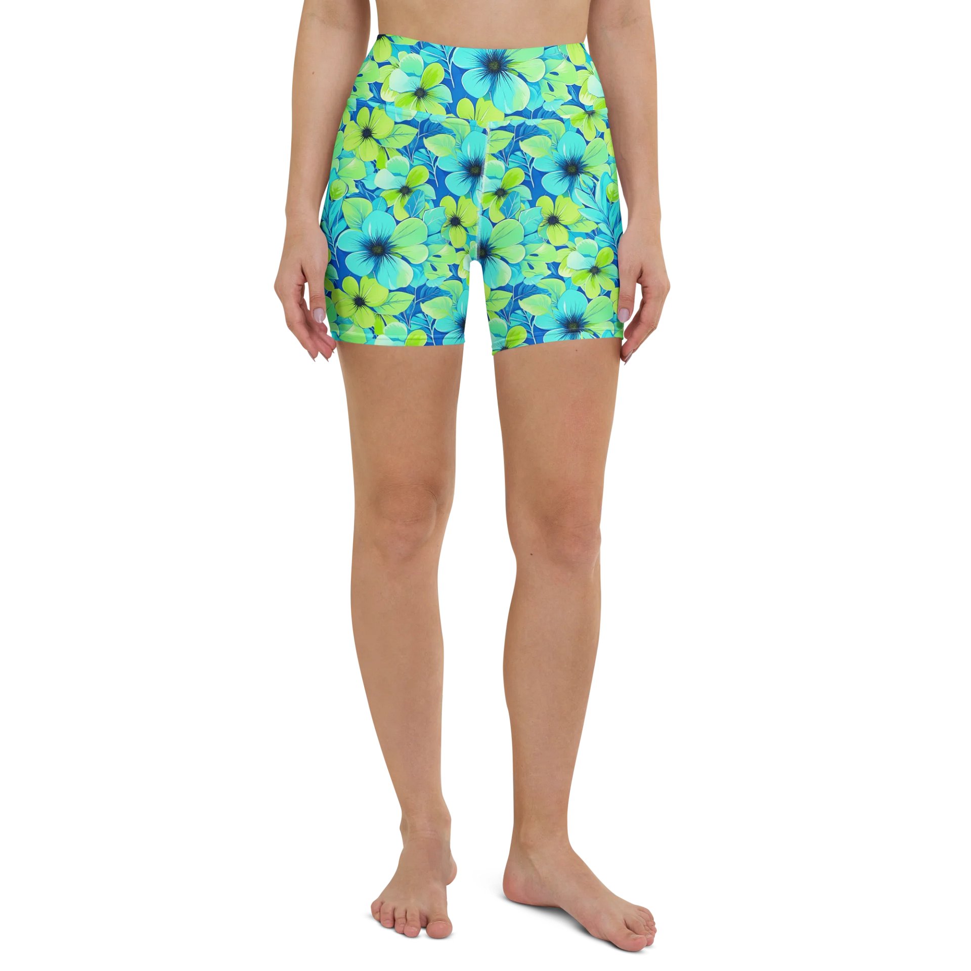 Women’s Floral Yoga Shorts – High Waist, Stretch Activewear for Gym, Running, Pilates & Summer Style product image (2)