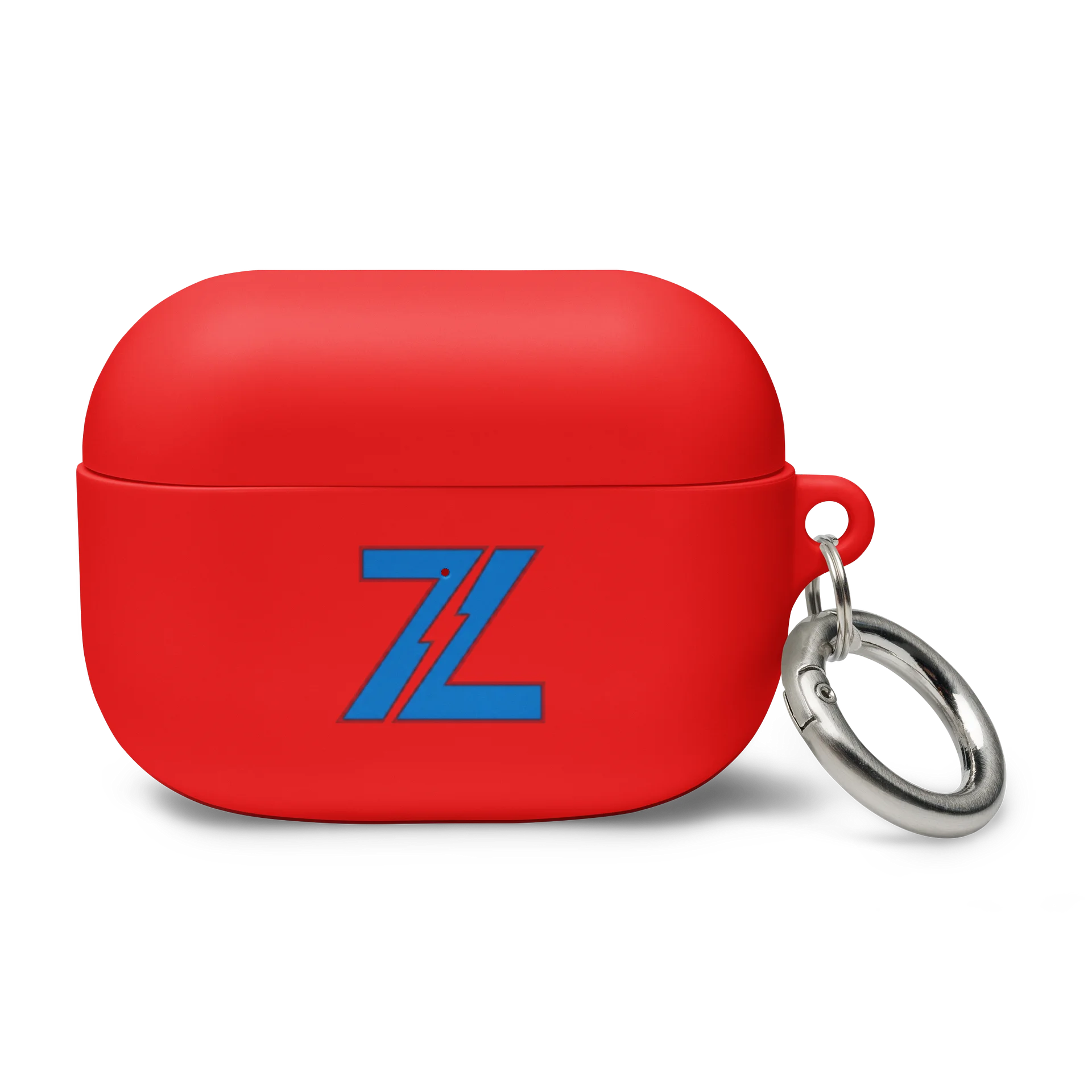 Red Protective AirPods Case Cover with Carabiner Clip - ZING Edition product image (2)