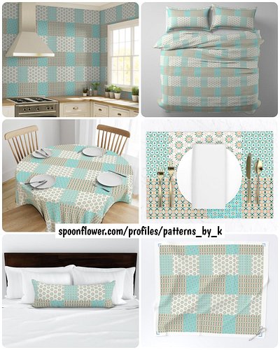 Eclectic Maximalism Patchwork Pattern Collection
Pattern available as fabric, premium wallpaper and home decor!
Link below & ...
