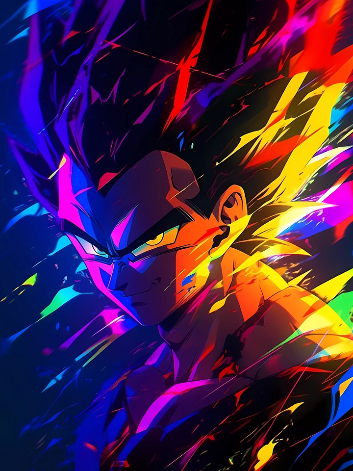 Electrifying Vegeta Metal Print product image (1)