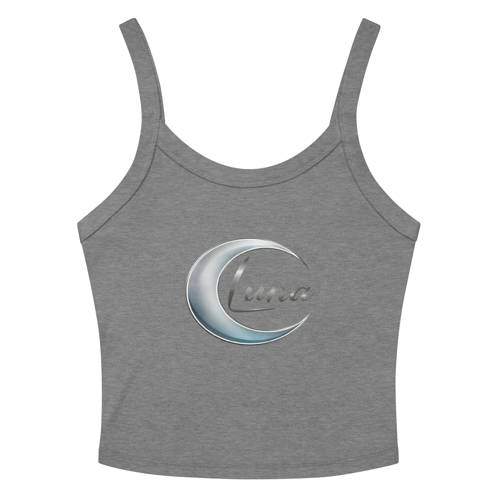 Women’s Luna Micro-Rib Tank Top – Stretch Fit Mid-Length Vest in Athletic Heather & More product image (3)