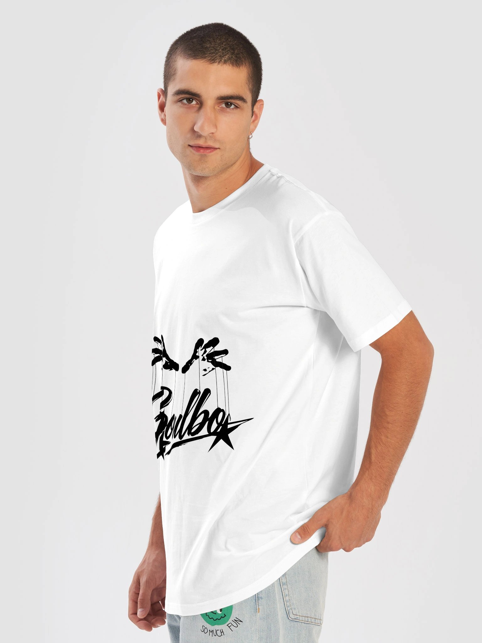 Boulbo Black Brush Script Tee product image (7)