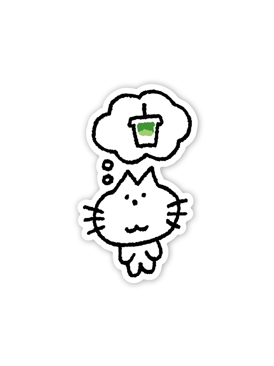 Thinking About Matcha Sticker product image (2)