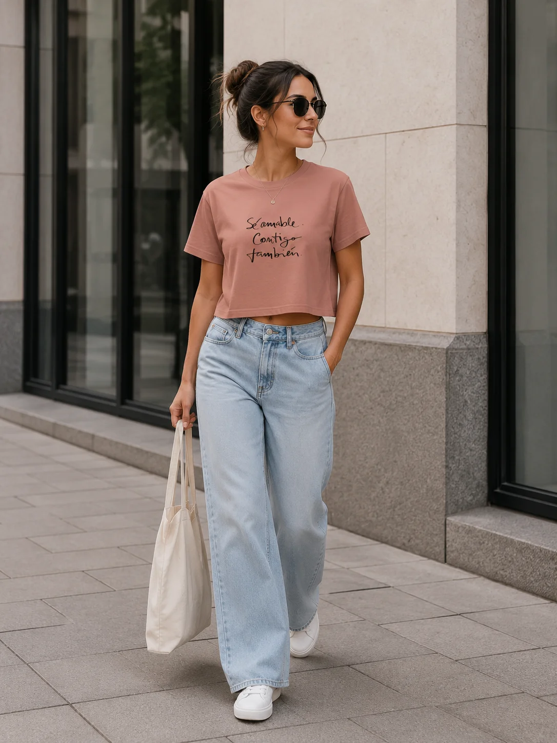 Sé Amable Contigo. También Cropped T-Shirt | Regalo Autocuidado Amor Propio Crop Top product image (5)