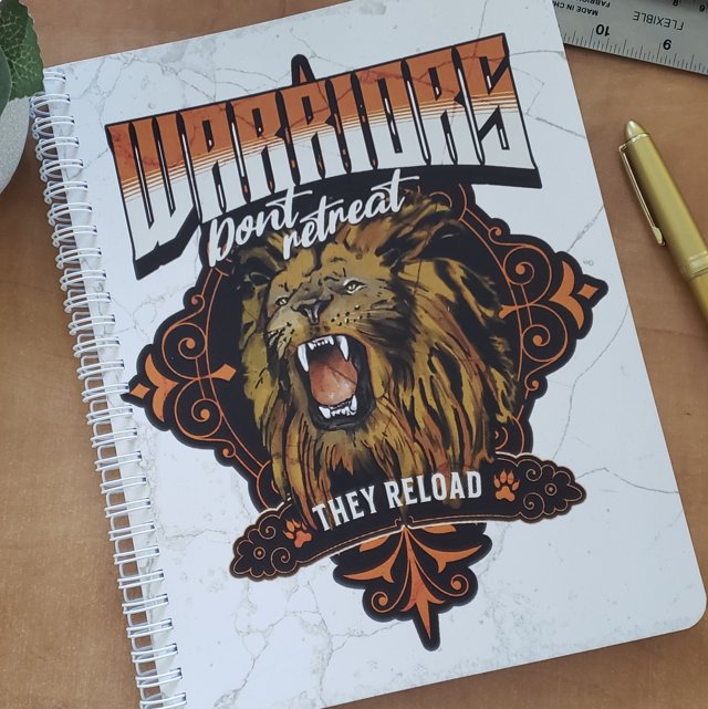 Warriors Don't Retreat They Reload Composition Size Coiled Notebook product image (1)