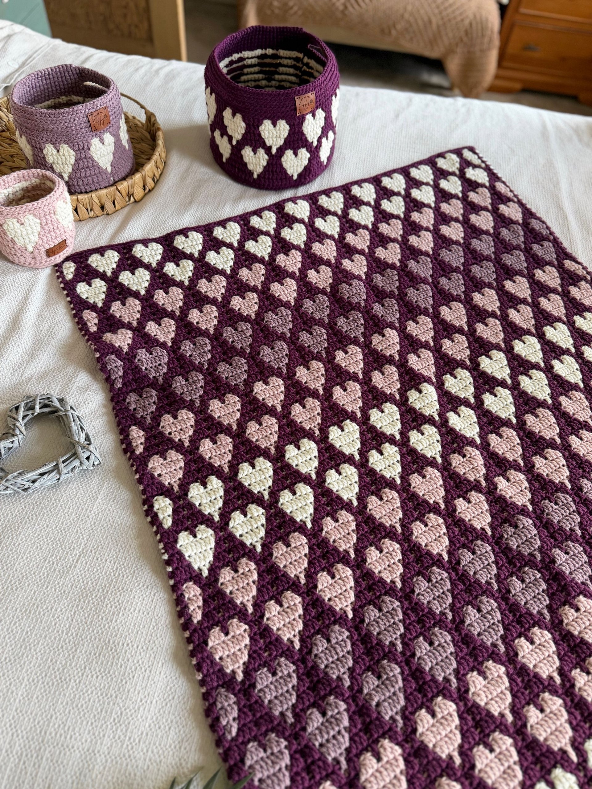 Happy Hearts Blanket Pattern product image (6)