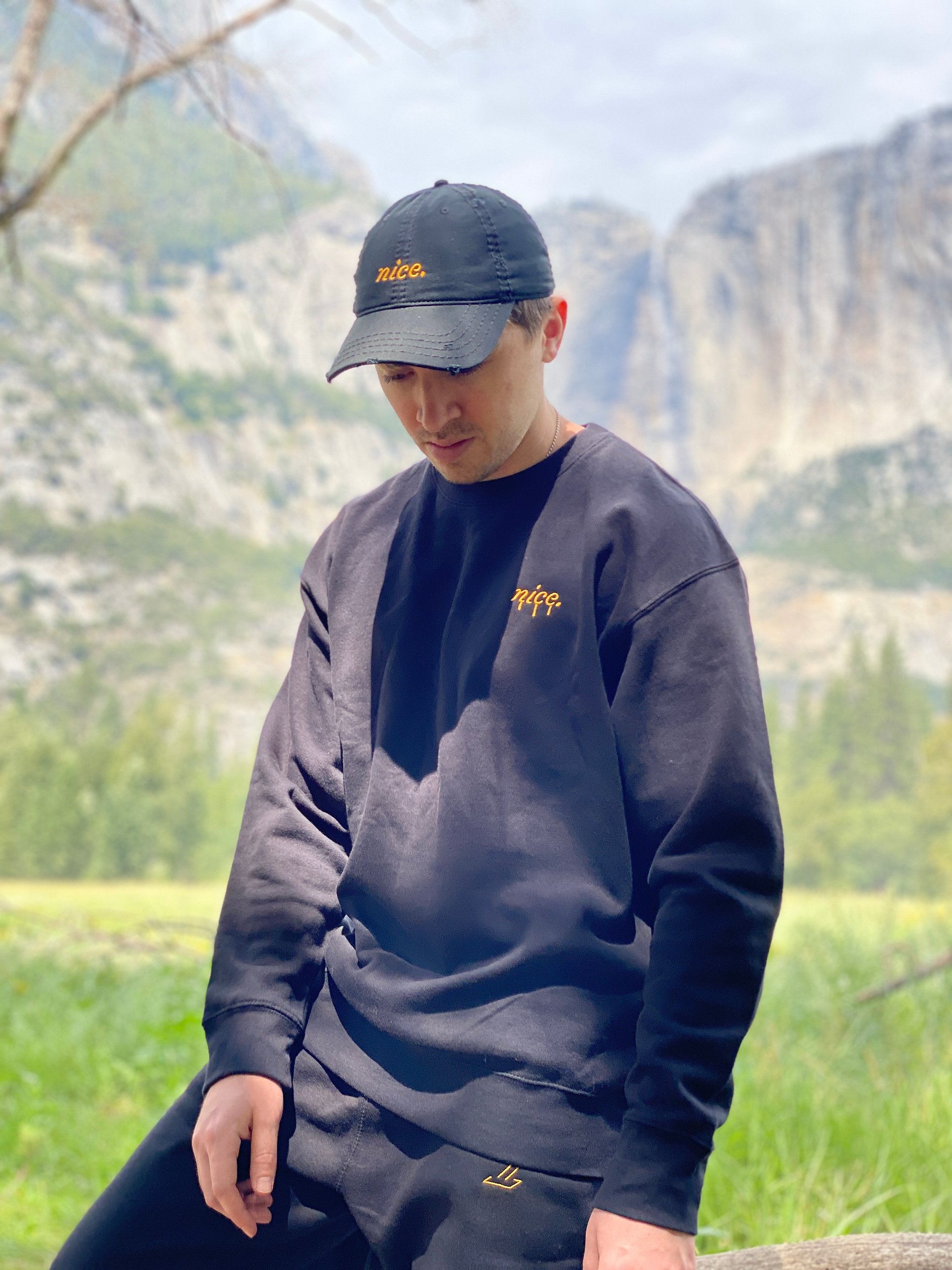 Exclusive Premium 'Nice.' Drip Sweatshirt (Black) product image (4)