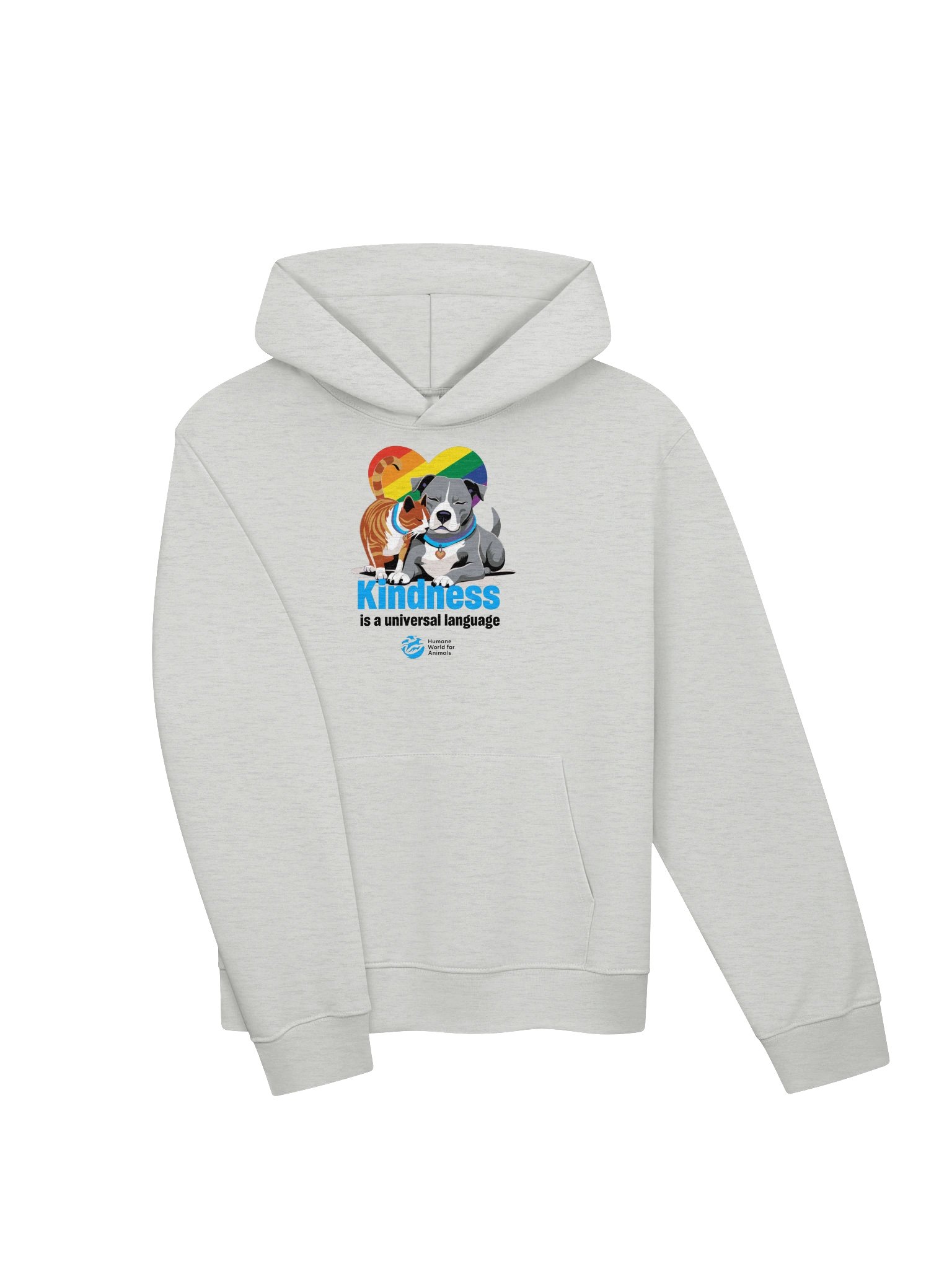 Kindness is a universal language rainbow heart - Hoodie product image (3)