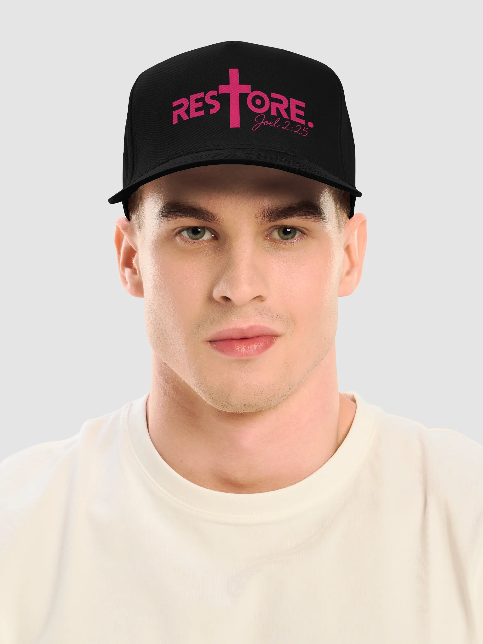 RESTORE. Men's Breast Cancer Awareness Trucker Hat — Faith • Strength • Restoration product image (9)