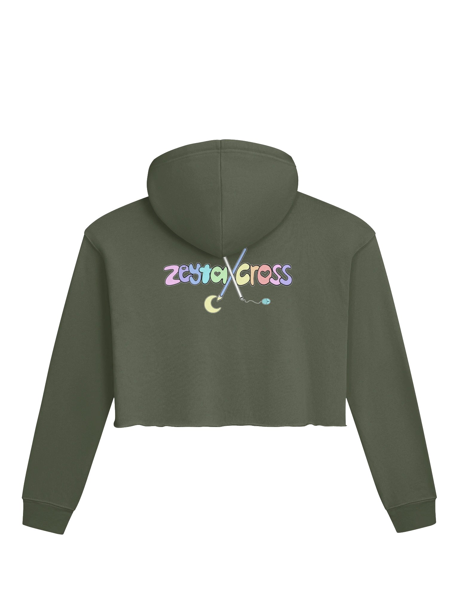 Cropped Hoodie - Queenguin Rep. with Zeyta Cross Logo product image (2)