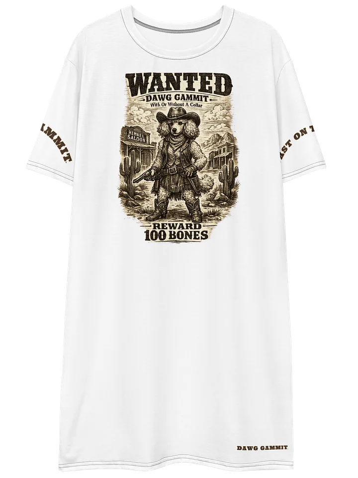 DAWG GAMMIT™ Wanted Poodle T-shirt Dress product image (1)