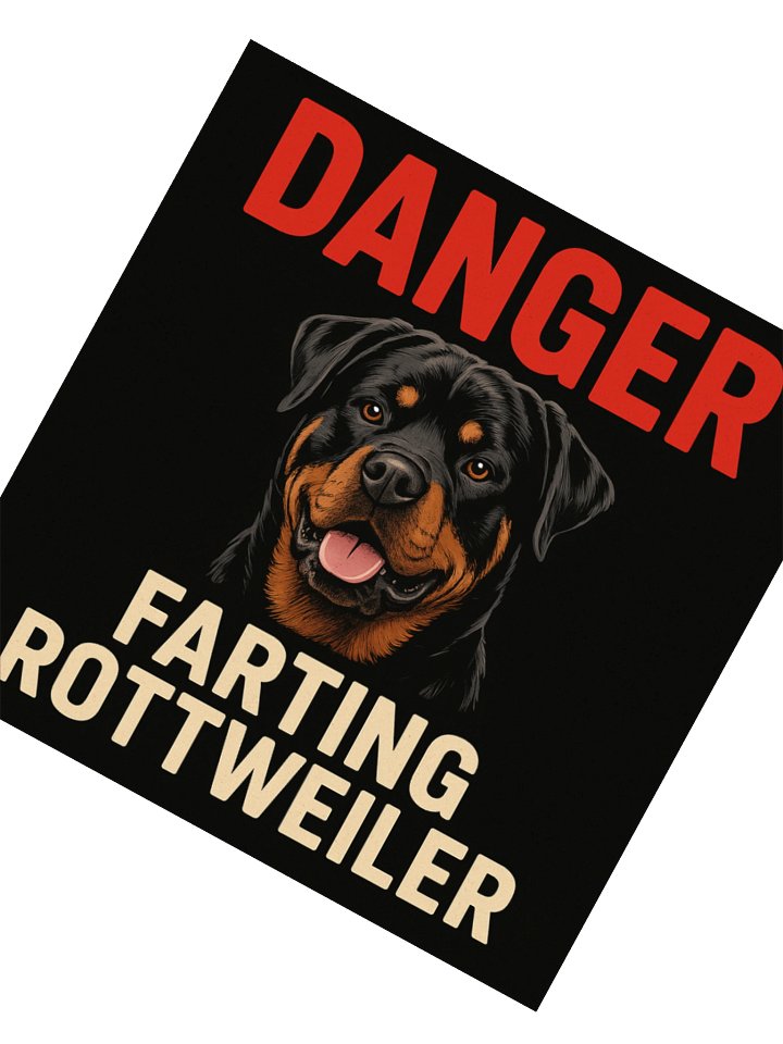 Danger: Farting Rottweiler Sticker product image (4)