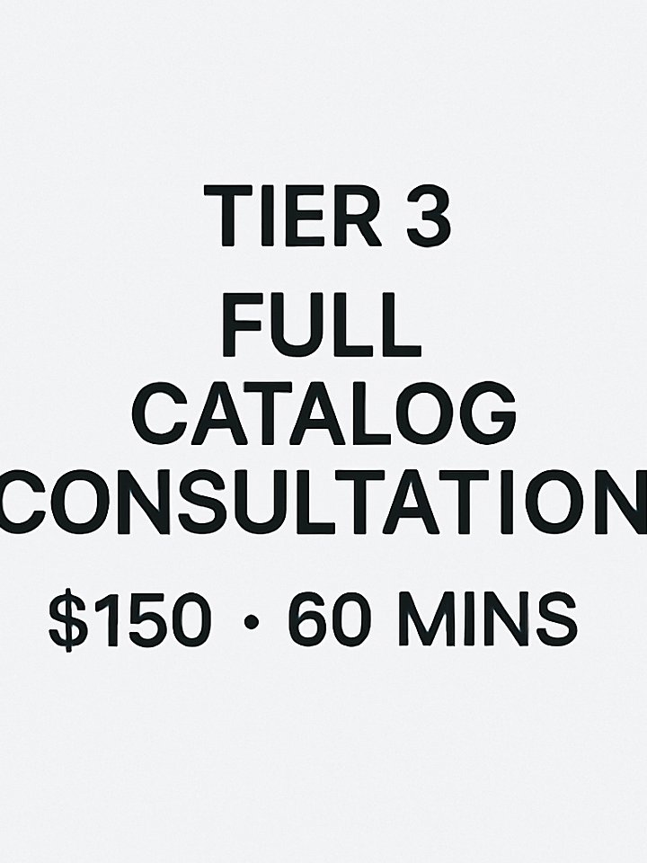 Tier 3: Full Catalog Consultation: Music Registration Consultation for Artists – Get Paid & Protected | HQ MAR product image (1)