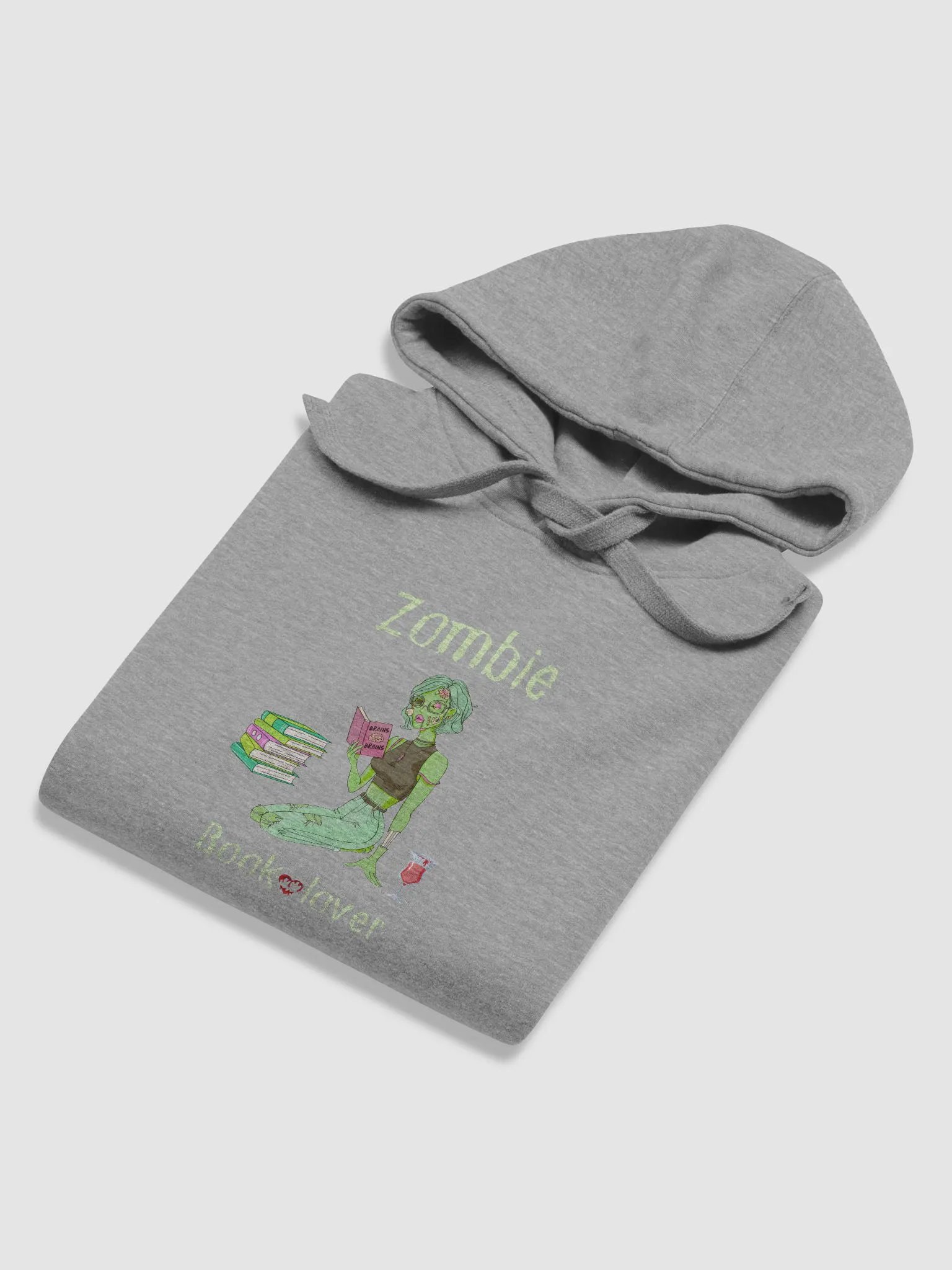 Zombie Book Lover - Carbon Grey Unisex Hoodie product image (6)