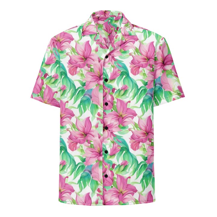 Floral Pattern Puakenikeni Flowers Hawaiian Shirt product image (1)