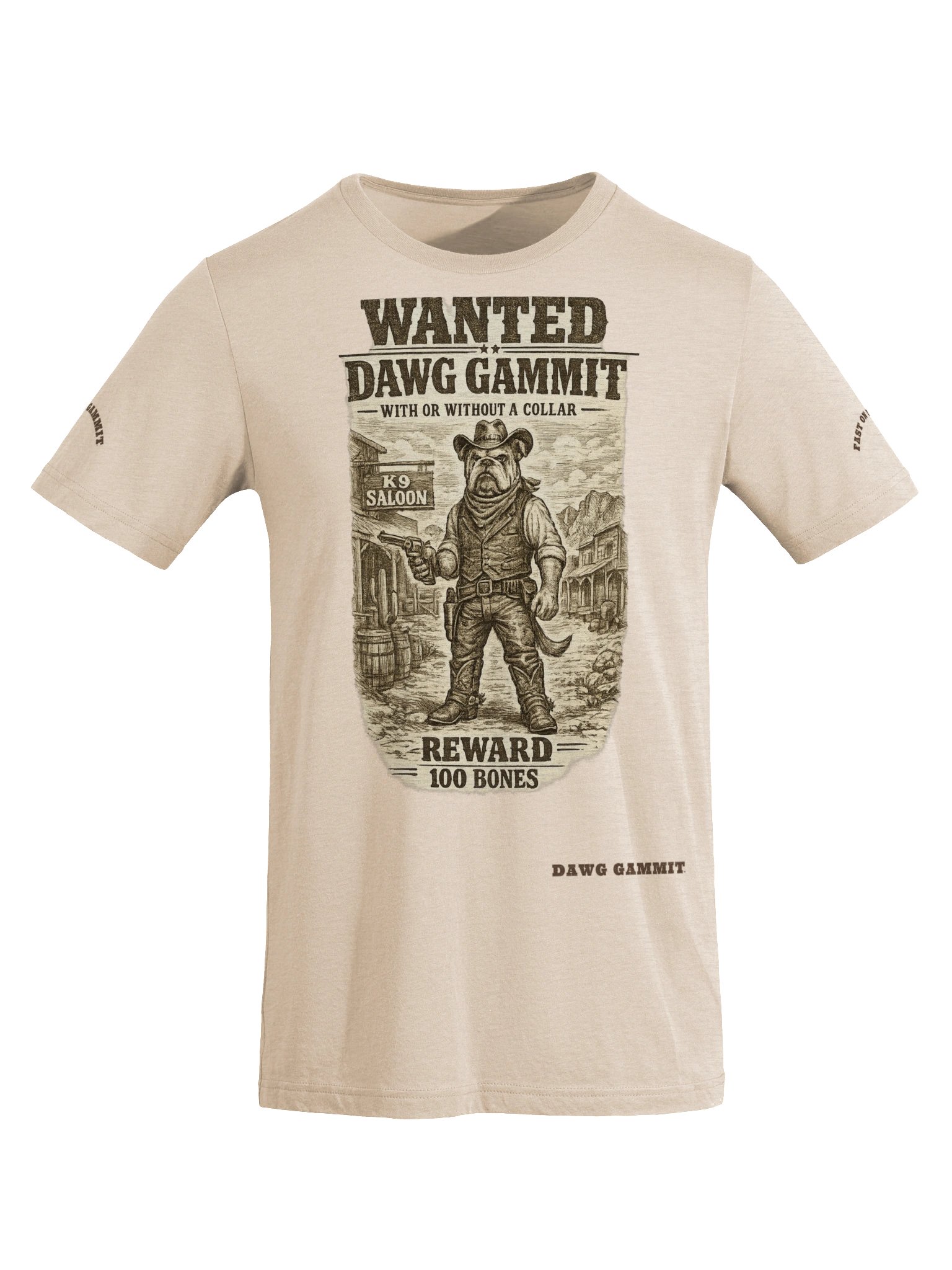 DAWG GAMMIT™ WANTED Bulldawg Triblend T-Shirt product image (1)