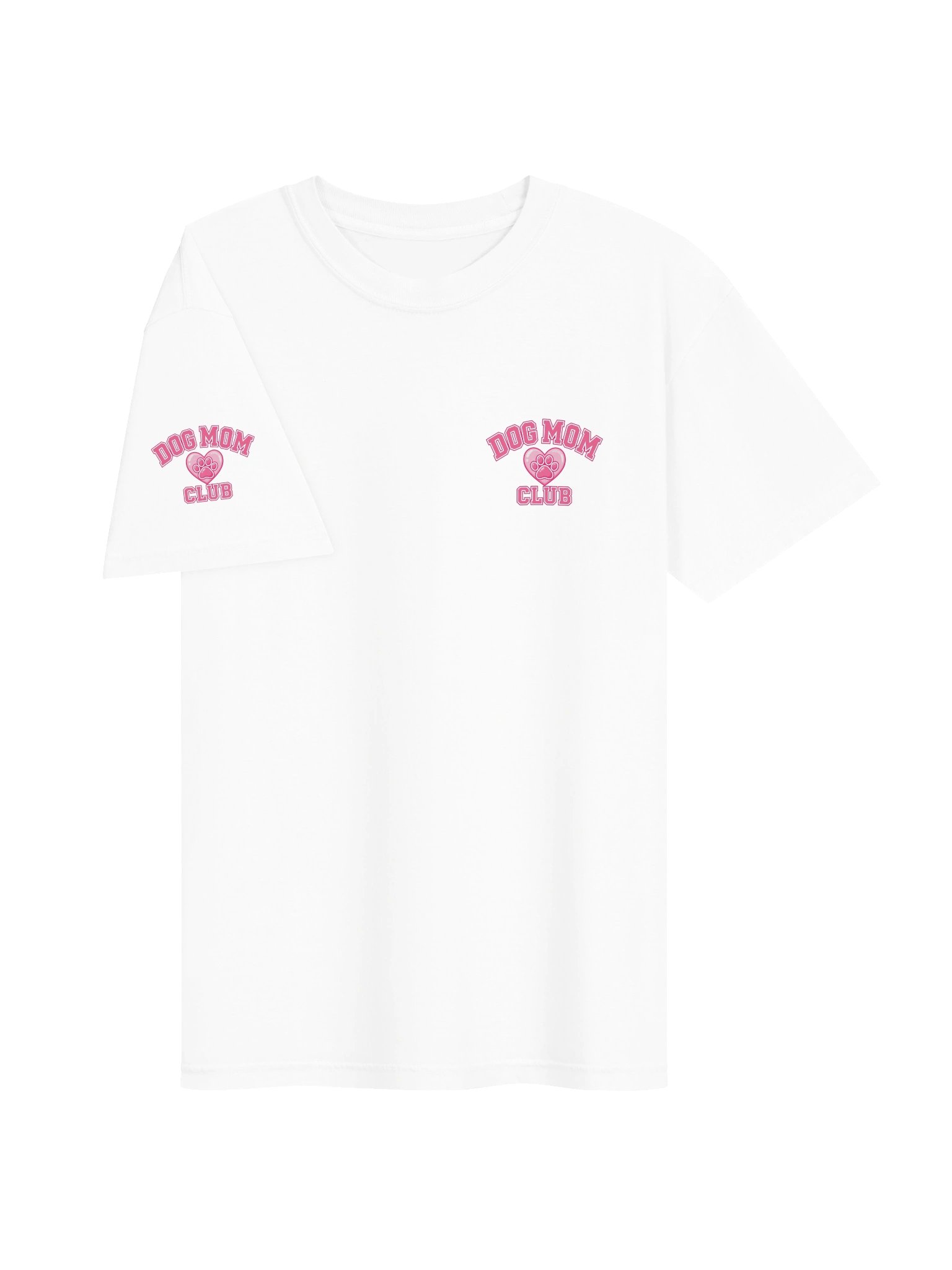 Dog Mom Club Pocket Tee | Paw Heart Sleeve T-Shirt product image (44)