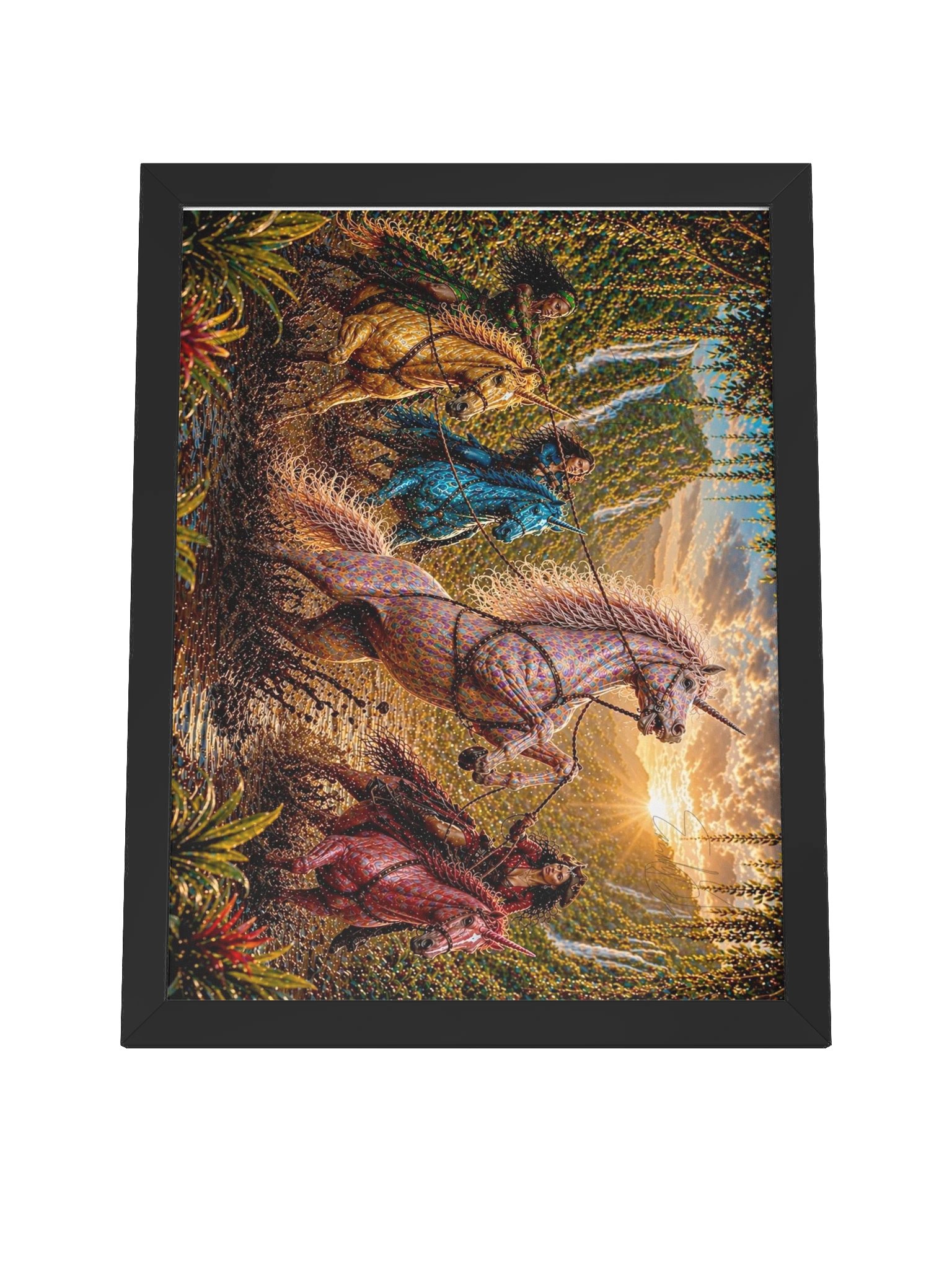 Pirate Unicorns - Taming the Pastel Leopard Framed Poster product image (34)
