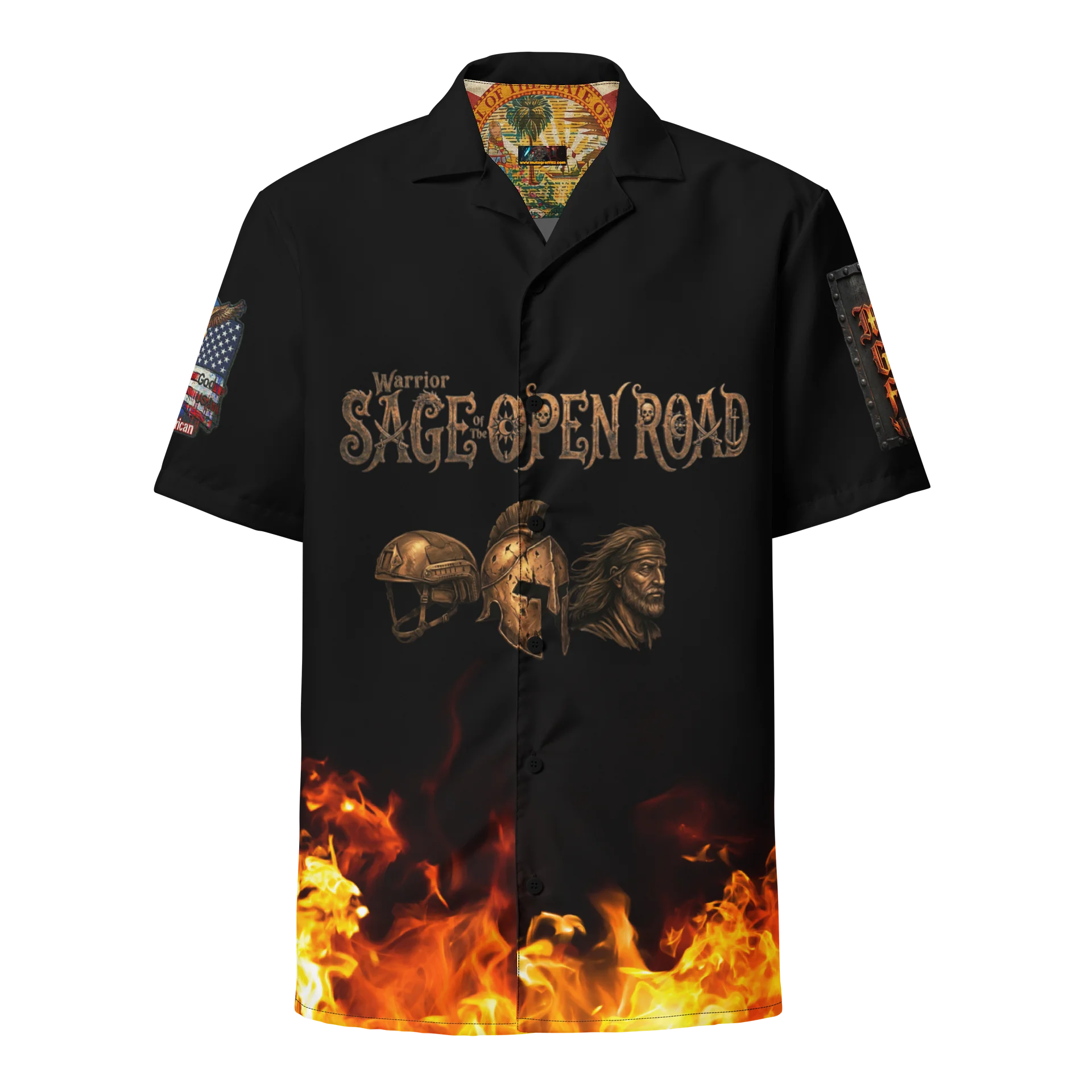 MötoGraffitti Warrior Sage of the Open Road Club Shirt product image (1)