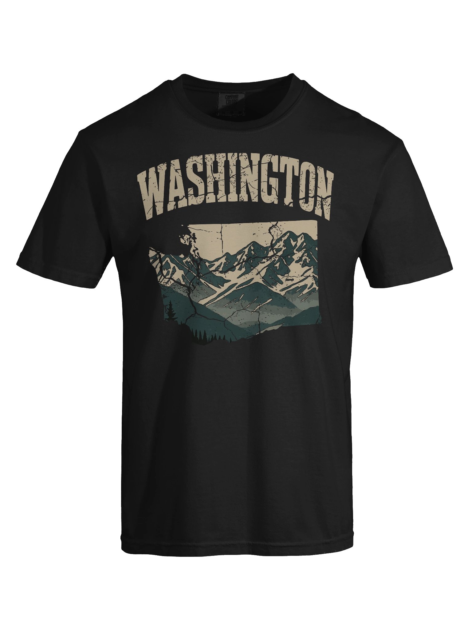 Washington Mountain T-Shirt | Vintage Pacific Northwest State Pride Tee product image (5)