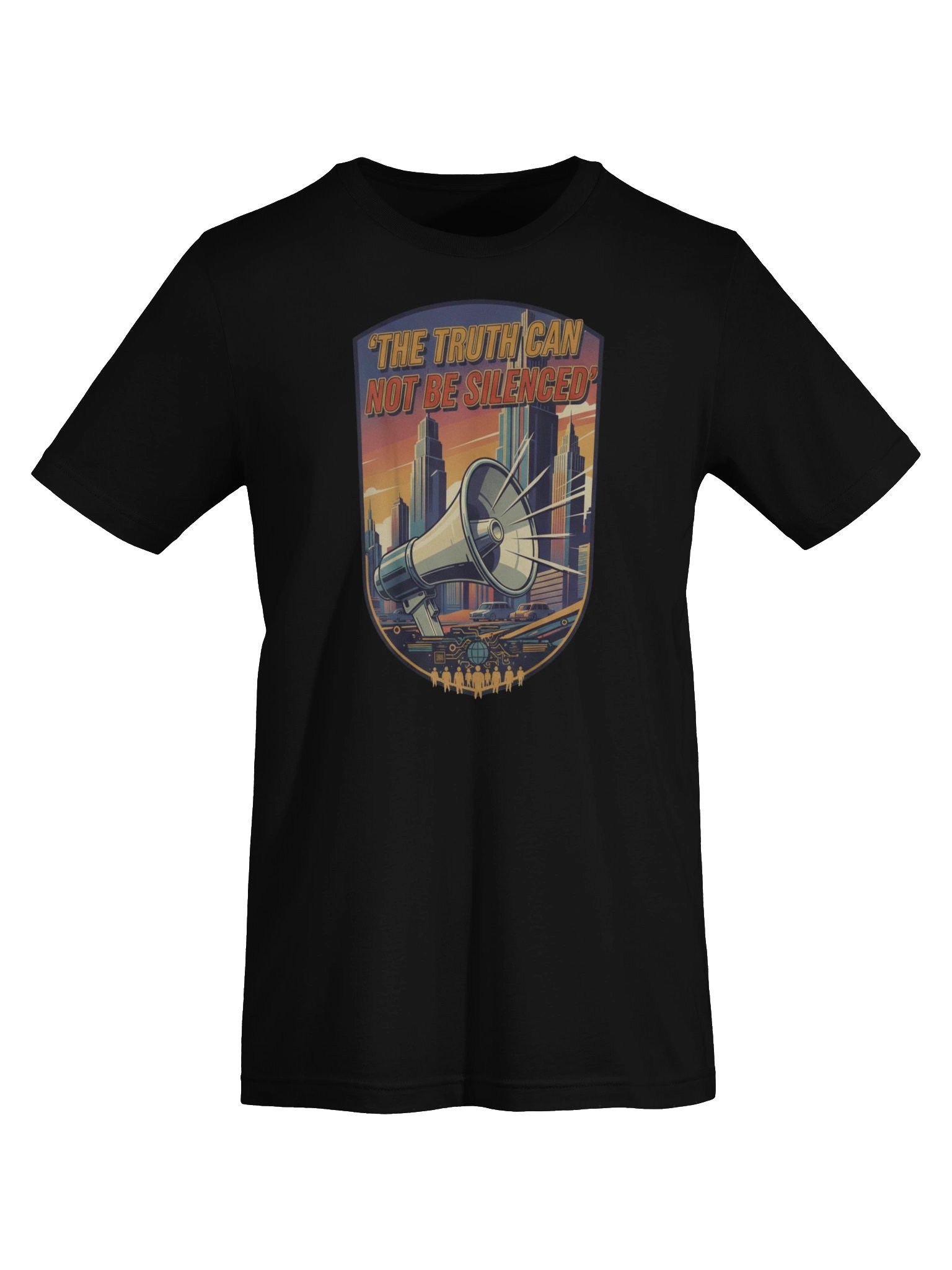 "The Truth Can Not Be Silenced" T-Shirt | Vintage Propaganda Style Tee | Bella Canvas 3001 | Statement Shirt product image (5)