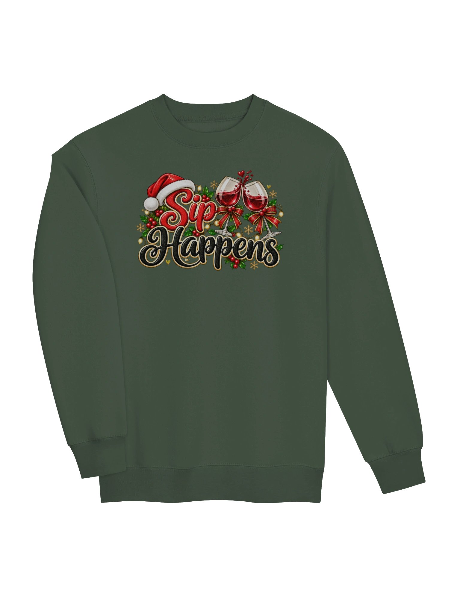 Sip Happens – Festive Holiday Crewneck Sweatshirt product image (3)