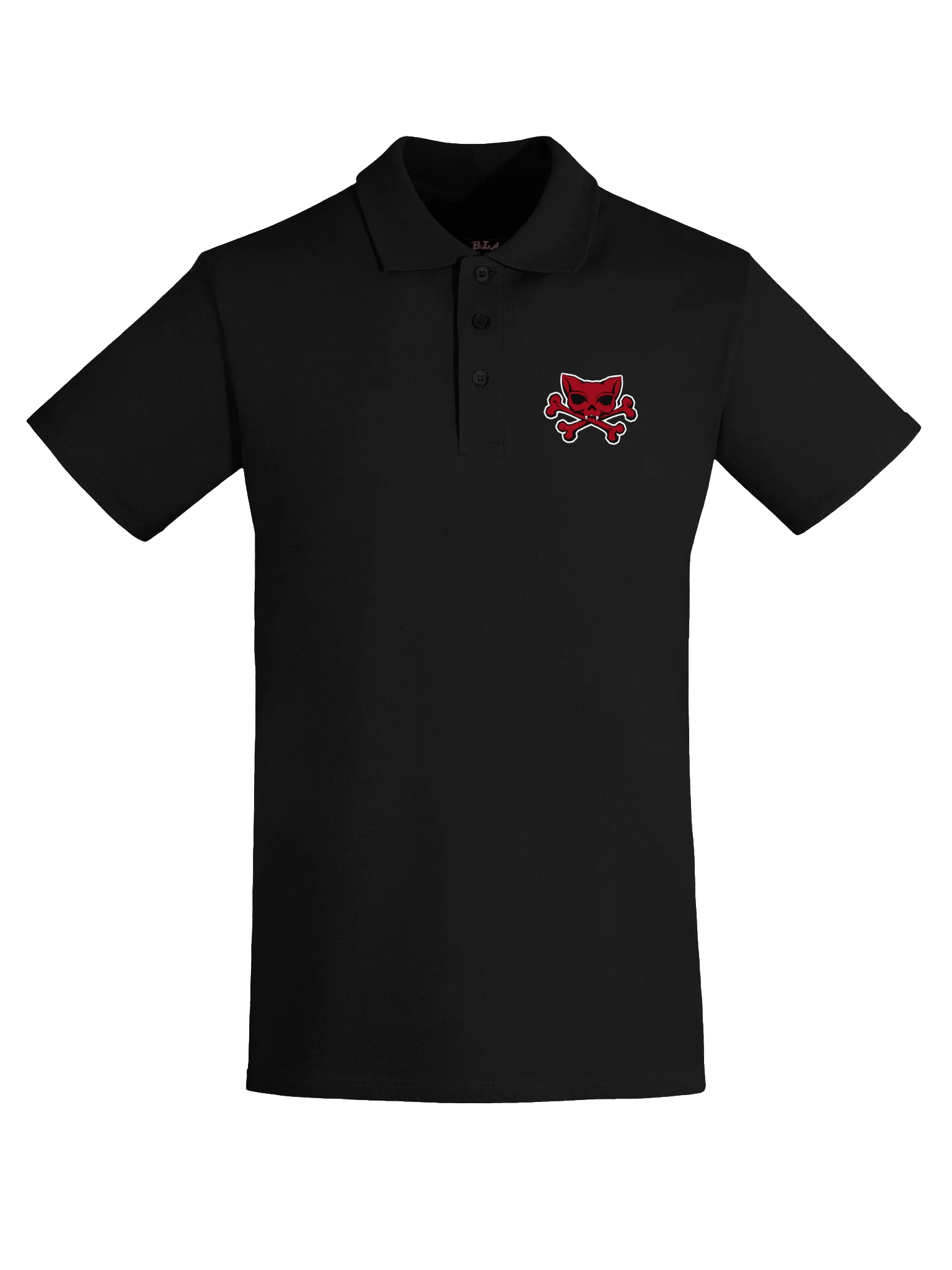 Red Kat Skull Embroidered Unisex Polo product image (5)