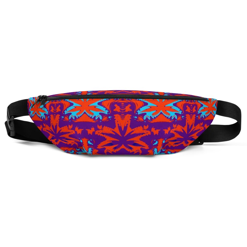 Pot Leaf Fanny Pack, Cannabis Art 420 Fashion, Orange Purple Blue Stoner Bag product image (1)