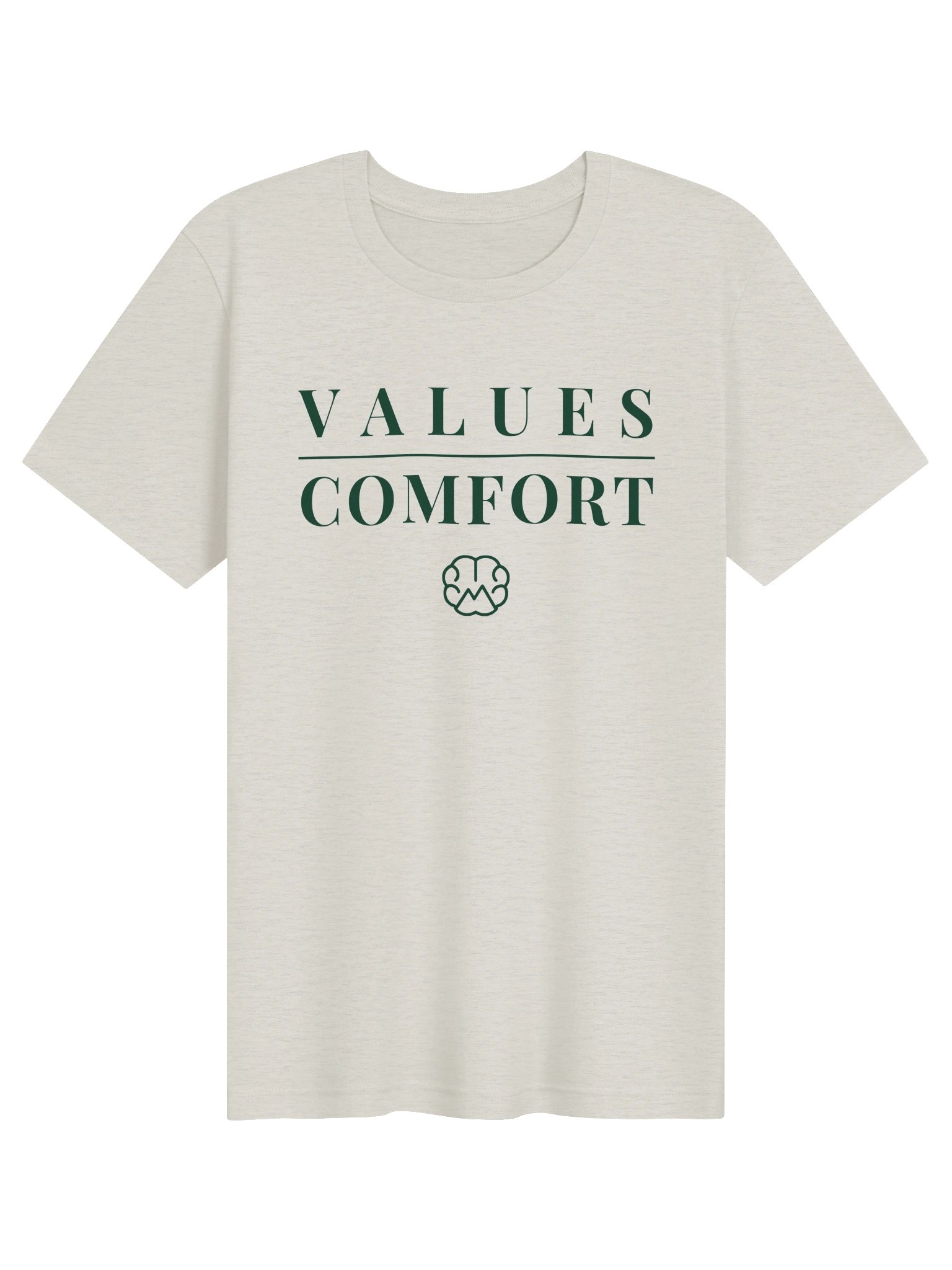 Mindset Evolution — Values Over Comfort Tee (Heather Dust) product image (1)