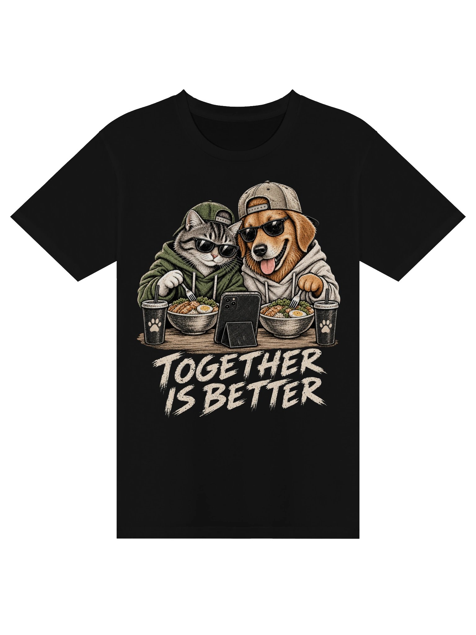 Together Is Better – Cat & Dog T-Shirt product image (3)