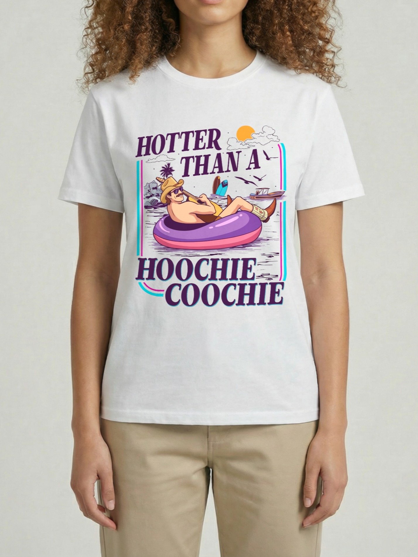 Hotter Than A Hoochie Coochie Funny Vintage Country Music T-Shirt product image (1)