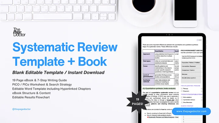 Systematic Review Template + Writing Guide eBook product image (2)