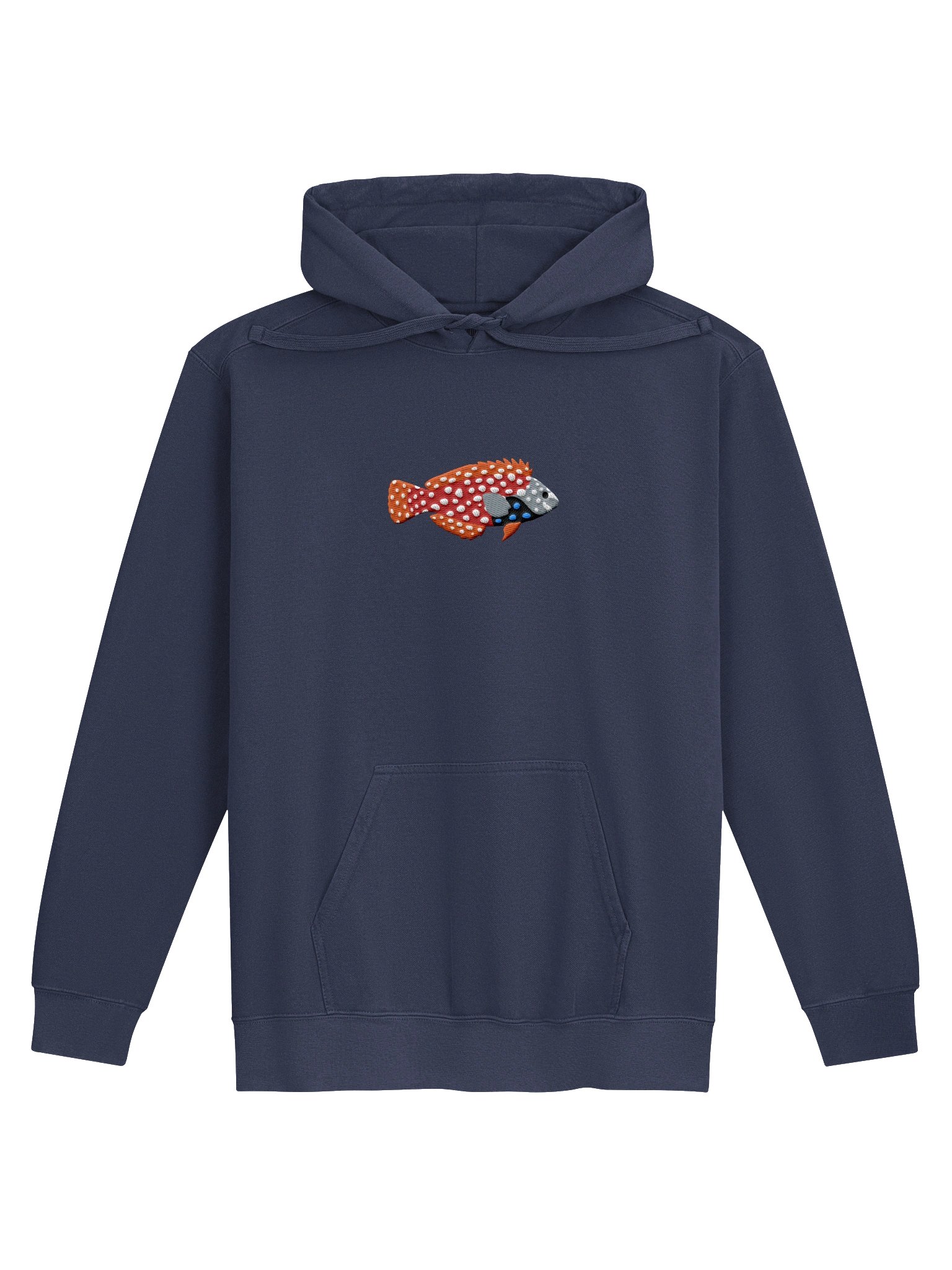 Bluestar Leopard Wrasse Embroidered Hoodie | Saltwater Reef Aquarium Fish & Ocean Lover Apparel product image (5)