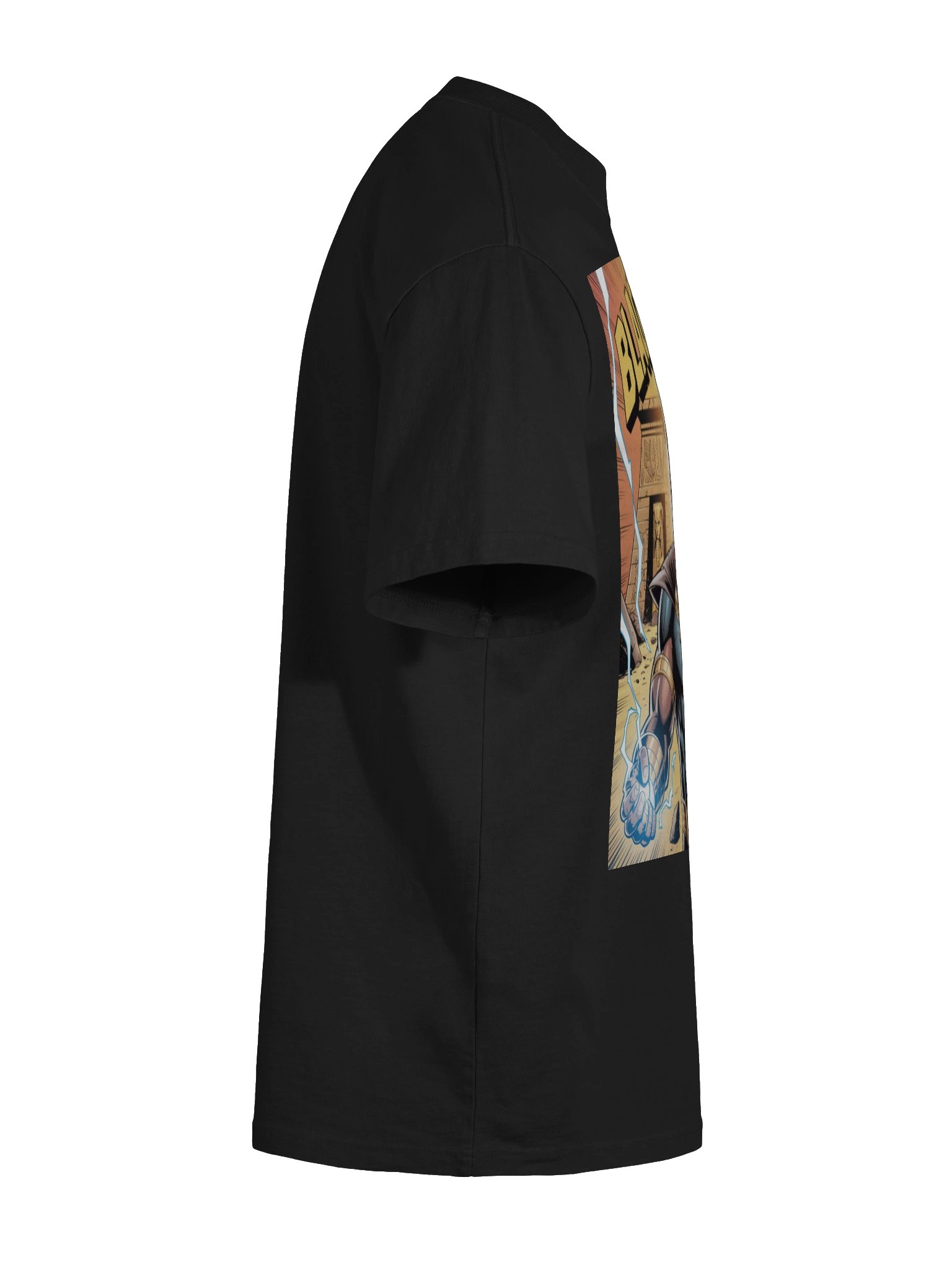Black Adam Power of Shazam Oversized Faded T-Shirt – Kahndaq Eclipse Fury product image (11)
