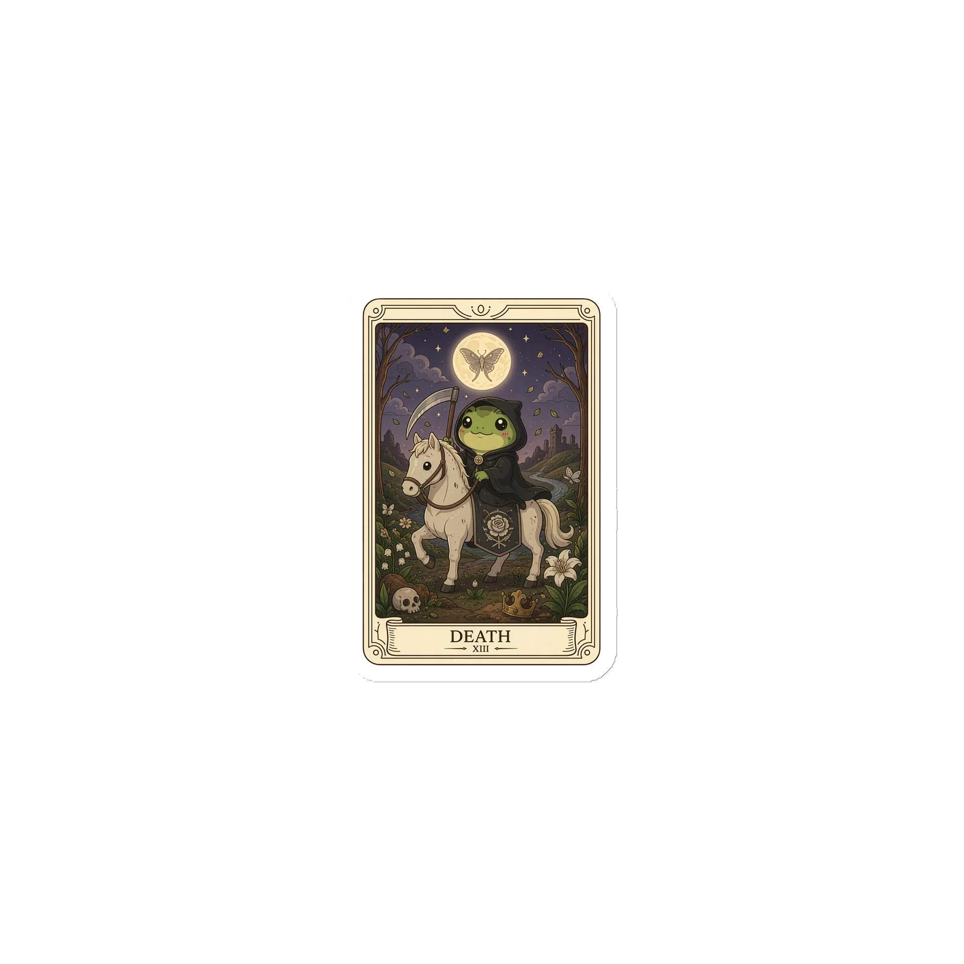 Death - Tarotoads! - Premium Custom-Made Die-Cut Magnet product image (1)