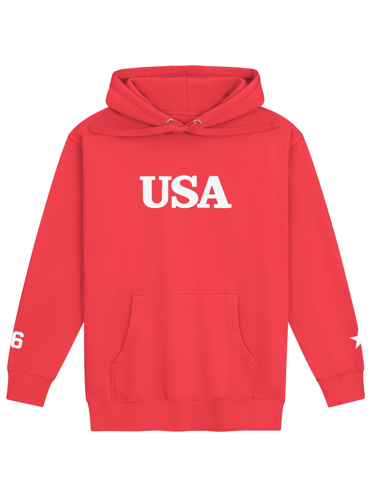 The USA Heritage Embroidered Hoodie — Red product image (1)