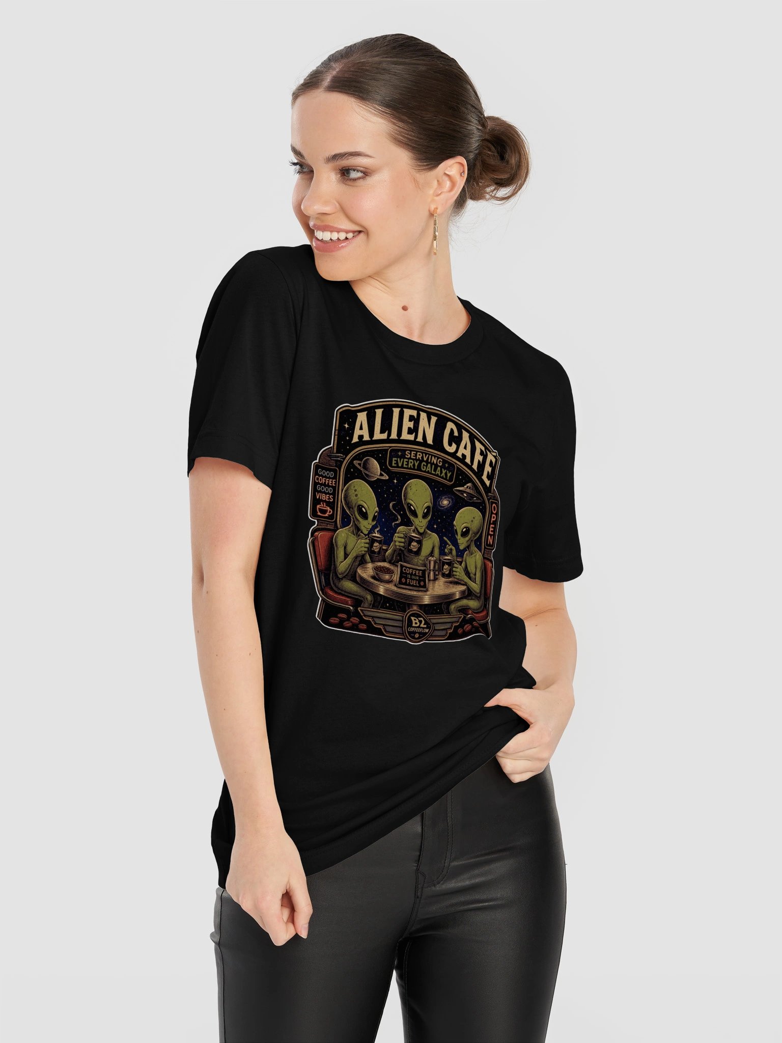Alien Café – Serving Every Galaxy | Women’s T-Shirt product image (84)