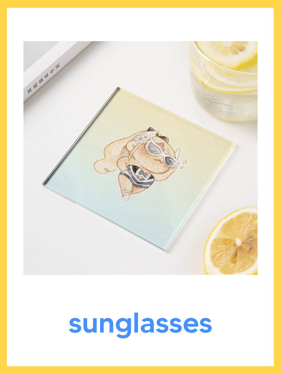 ☀︎ swimsuit Fleur acrylic coasters - PREORDER ☀︎ product image (2)