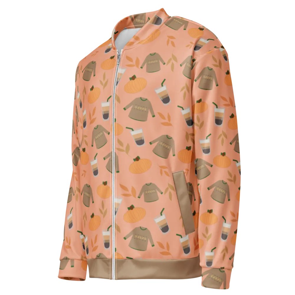 Cozy Fall Sweater Patterned Bomber Jacket product image (7)