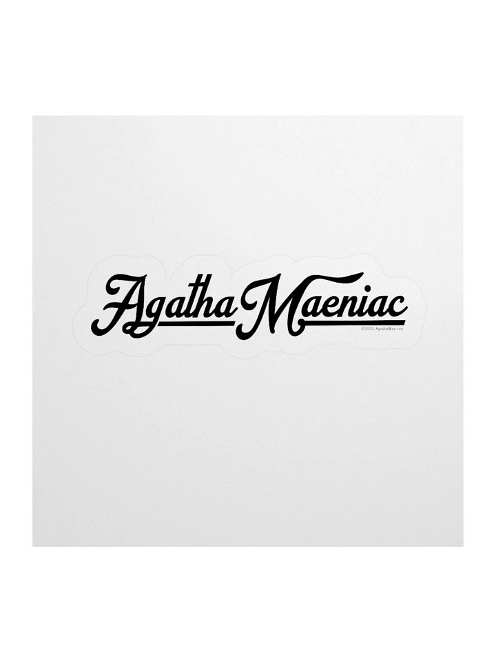 "Agatha Maeniac" Cut Out Sticker 4 Sizes Available product image (1)