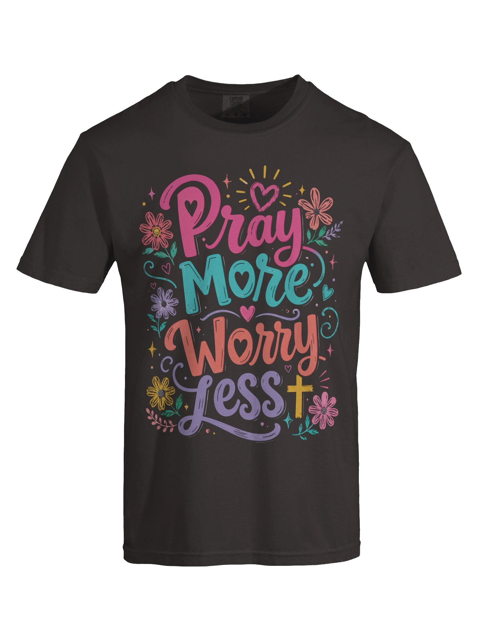 Pray More Worry Less Comfort Colors T-Shirt product image (15)