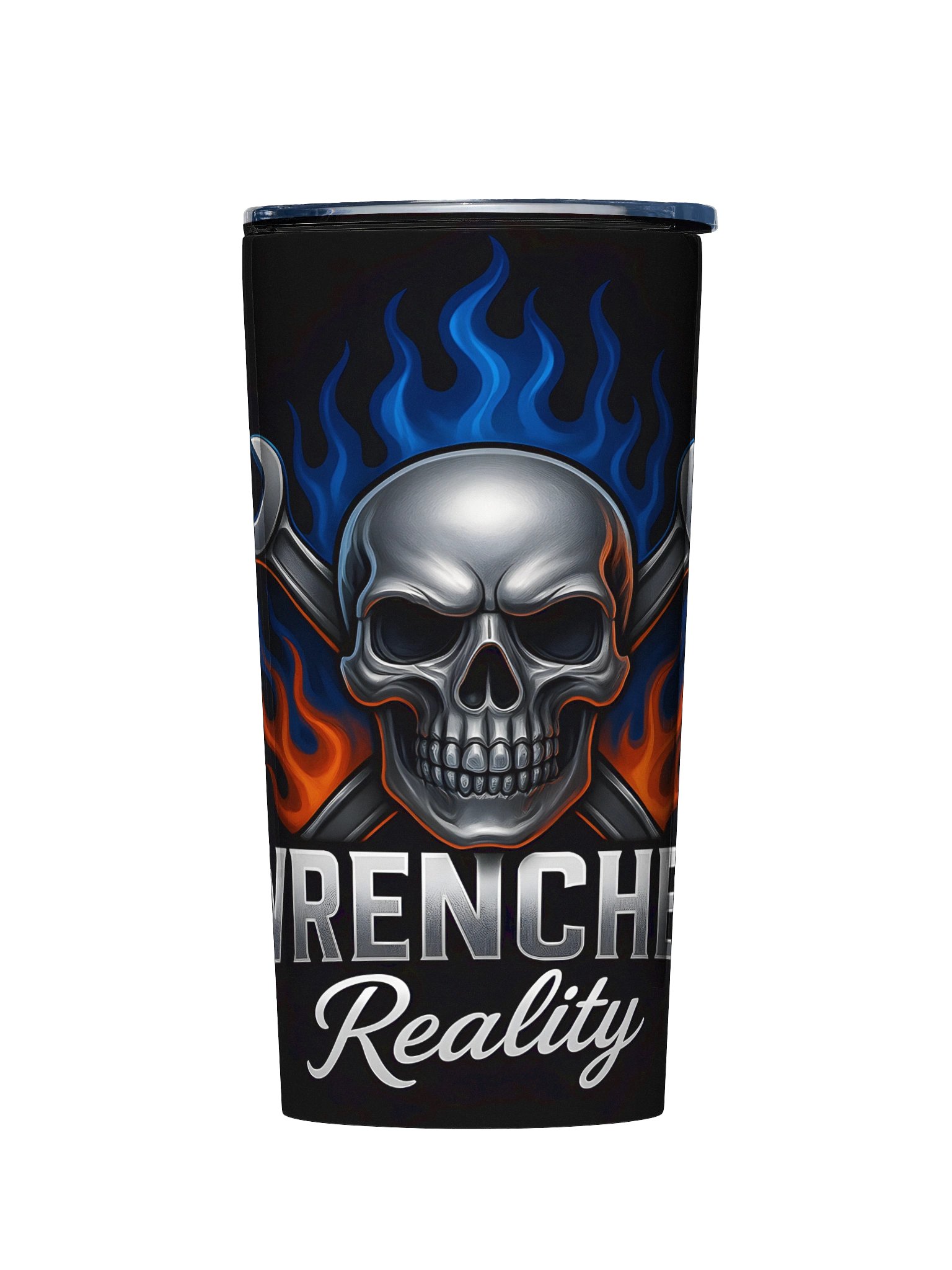 Flaming Skull Stainless Steel Tumbler product image (1)