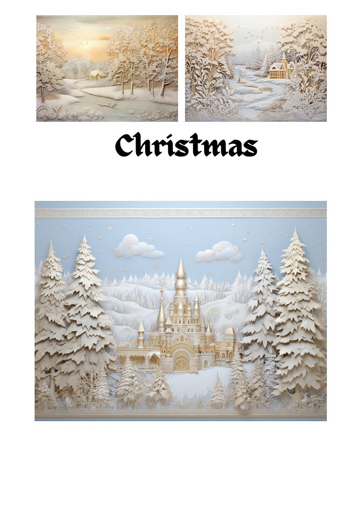 9 "Christmas Landscapes" Clipart Image Bundle product image (2)
